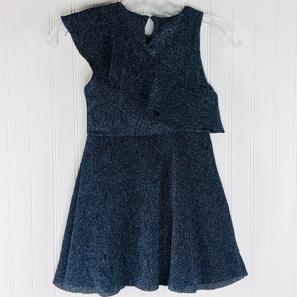 ZARA Girls Sleeveless Round Neck Sparkly Dress. Item# 0101 - Picture 4 of 6